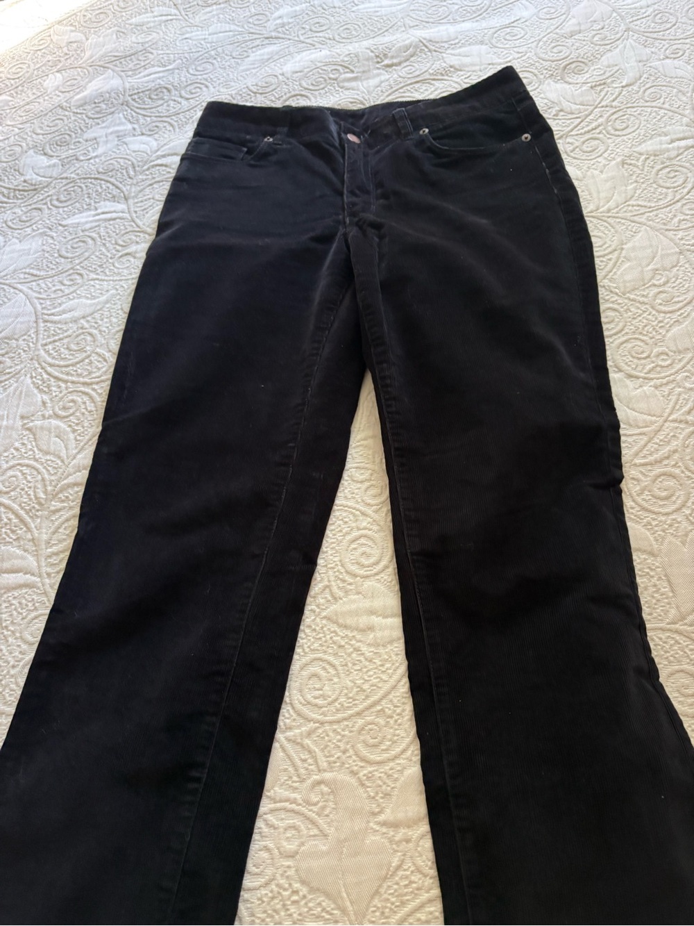 L.L. Bean Black Corduroy straight-Leg Pants